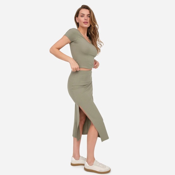 MATE the Label Tencel Ribbed Skirt - Picture 7 of 7